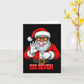 Funny Six Seven 6 7 Meme Santa Christmas Shirt Men Karte (Gelbe Blume)