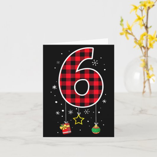 Funny Six Seven 6 7 Meme Saying Couples Christmas Karte (Gelbe Blume)