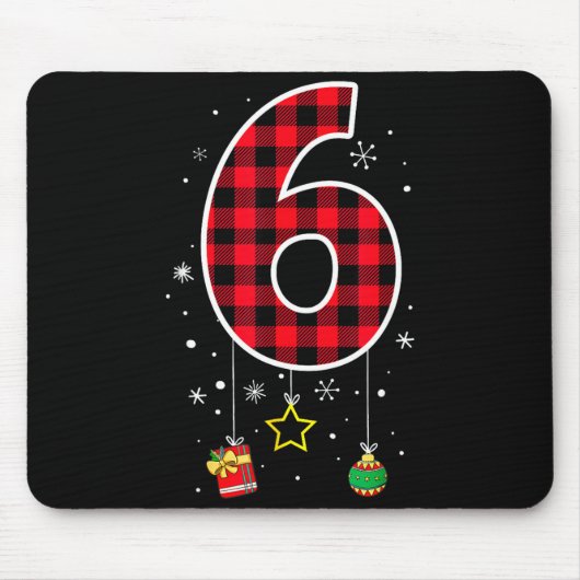 Funny Six Seven 6 7 Meme Saying Couples Christmas Mousepad (Vorne)