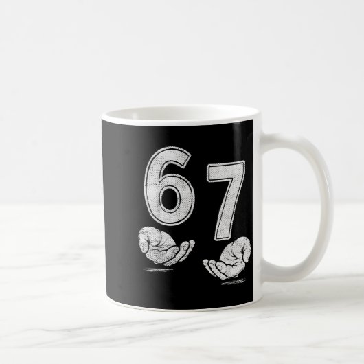 Funny Six Seven 6 7 Meme Shirt 6 7 Hands  Kaffeetasse (Rechts)