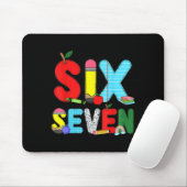Funny Six Seven 6 7 Meme Shirts Teacher Kids 67 Da Mousepad (Mit Mouse)