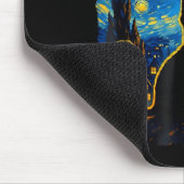 Funny Six Seven 6 7 Meme Starry Night Van Gogh Bla Mousepad (Ecke)
