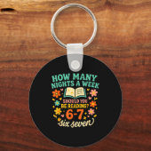 Funny Six Seven 6 7 Meme Teacher Design For Men Wo Schlüsselanhänger (Vorderseite)