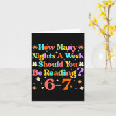 Funny Six Seven 6 7 Meme Teacher Design Reading 6- Karte (Gelbe Blume)