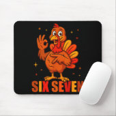 Funny Six Seven 6 7 Meme Thanksgiving Turkey 67 Ha Mousepad (Mit Mouse)