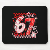 Funny Six Seven 6 7 Meme Valentine Girl  Mousepad (Vorne)