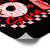 Funny Six Seven 6 7 Meme Valentine Girl Poster (Ecke)