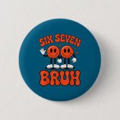 Funny Six Seven 6 7 Meme Valentine Hearts Valentin Button (Vorderseite)