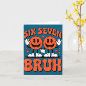 Funny Six Seven 6 7 Meme Valentine Hearts Valentin Karte (Gelbe Blume)