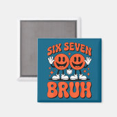 Funny Six Seven 6 7 Meme Valentine Hearts Valentin Magnet (Vorderseite/Rückseite)