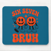 Funny Six Seven 6 7 Meme Valentine Hearts Valentin Mousepad (Vorne)