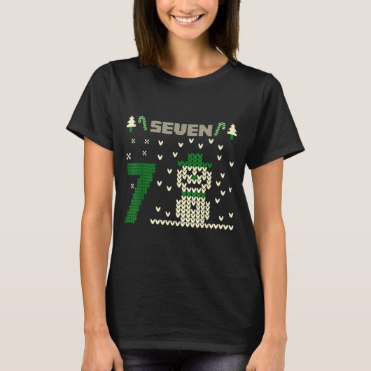 Funny Six Seven 6 7 Ugly Christmas Sweaters For Co T-Shirt (Vorderseite)