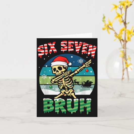 Funny Six Seven Bruh 67 Christmas Holiday Women Ki Karte (Gelbe Blume)