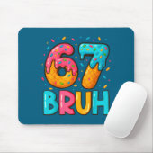 Funny Six Seven Bruh 67 Ice Cream Drip Men Boys Ki Mousepad (Mit Mouse)