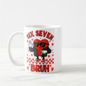 Funny Six Seven Bruh 6 7 Meme Valentines Heart Boy Kaffeetasse (Links)