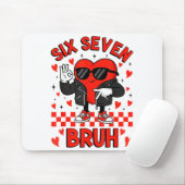 Funny Six Seven Bruh 6 7 Meme Valentines Heart Boy Mousepad (Mit Mouse)