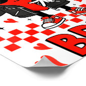 Funny Six Seven Bruh 6 7 Meme Valentines Heart Boy Poster (Ecke)