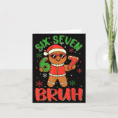 Funny Six Seven Bruh Gingerbread Christmas Costume Karte (Vorderseite)