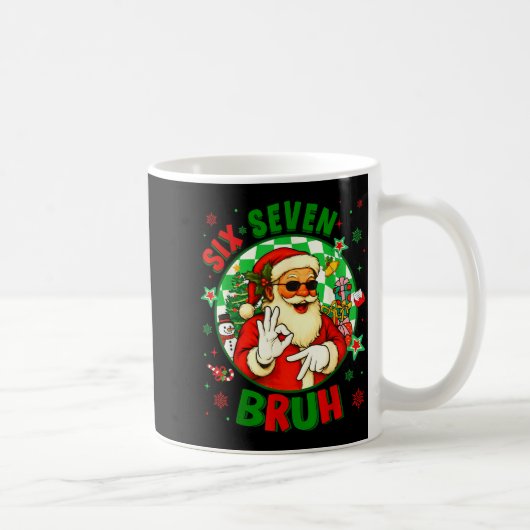 Funny Six Seven Bruh Santa Meme 67 Christmas Boy G Kaffeetasse (Rechts)