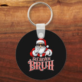 Funny Six Seven Bruh Santa Meme Christmas 67  Schlüsselanhänger (Vorderseite)