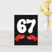 Funny Six Seven Christmas Pajamas Meme Gen Alpha 6 Karte (Gelbe Blume)