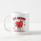 Funny Six Seven Cute Heart 67 Meme Valentine Kids Kaffeetasse (Links)