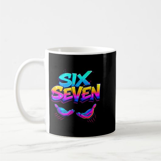 Funny Six Seven Design Graphic 67 6 7 Meme Hands G Kaffeetasse (Links)