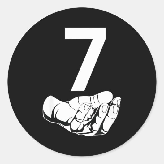 Funny Six Seven Gen Alpha Slang Meme 6 7 Matching Runder Aufkleber (Vorderseite)