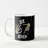 Funny Six Seven Gen Alpha Slang Meme 6 7 Skeleton  Kaffeetasse (Links)