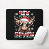 Funny Six Seven Highland Cow Christmas 67 Cool Xma Mousepad (Mit Mouse)
