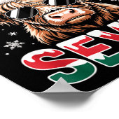 Funny Six Seven Highland Cow Christmas 67 Cool Xma Poster (Ecke)