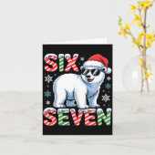 Funny Six Seven Lar Bear Christmas 67 Santa Hat Wi Karte (Gelbe Blume)