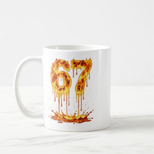 Funny Six Seven Lava 6 7 Meme Gen Alpha Slang Flam Kaffeetasse (Links)