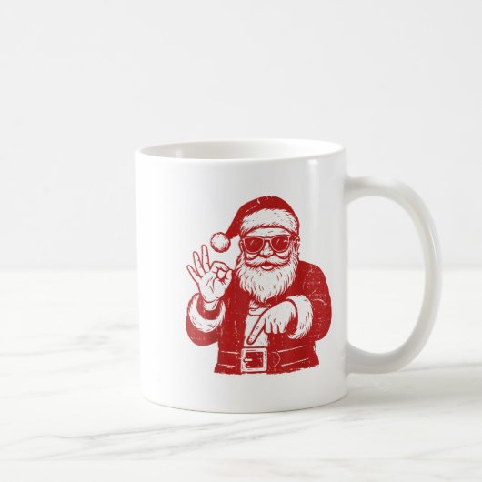 Funny Six Seven Meme 67 Christmas Brainrot Santa C Kaffeetasse (Rechts)