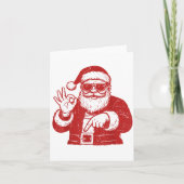 Funny Six Seven Meme 67 Christmas Brainrot Santa C Karte (Vorderseite)