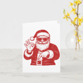 Funny Six Seven Meme 67 Christmas Brainrot Santa C Karte (Gelbe Blume)