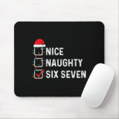 Funny Six Seven Meme 67 Christmas List Nice Naught Mousepad (Mit Mouse)