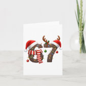 Funny Six Seven Meme 6-7 Xmas 67 Christmas Lights  Karte (Vorderseite)