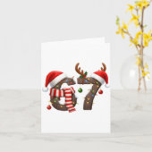 Funny Six Seven Meme 6-7 Xmas 67 Christmas Lights  Karte (Gelbe Blume)