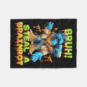 Funny Six Seven Meme - Bruh Steal A Brainrot - Fun Fleecedecke (Vorderseite (Horizontal))