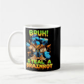 Funny Six Seven Meme - Bruh Steal A Brainrot - Fun Kaffeetasse (Links)