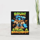 Funny Six Seven Meme - Bruh Steal A Brainrot - Fun Karte (Vorderseite)