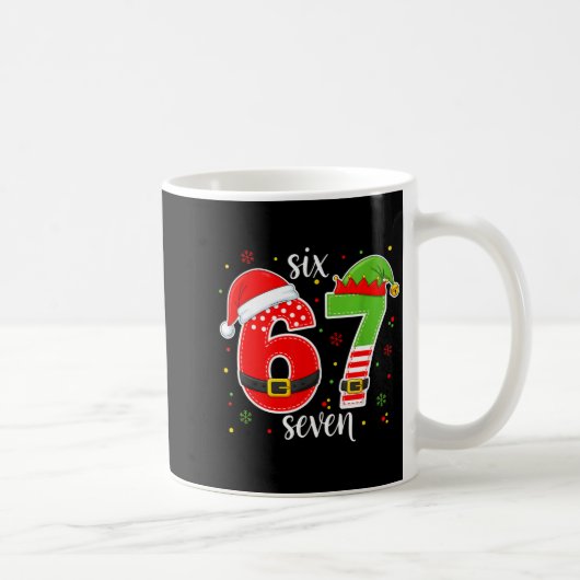 Funny Six Seven Meme Christmas 67 Meme Xmas Boys G Kaffeetasse (Rechts)