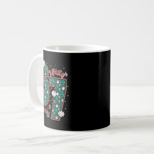 Funny Six Seven Meme Christmas 67 Xmas Holiday 6 7 Kaffeetasse (Vorderseite Links)