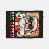 Funny Six Seven Meme Christmas Cool Santa Saying 6 Fleecedecke (Vorderseite (Horizontal))