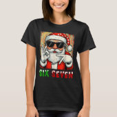 Funny Six Seven Meme Christmas Cool Santa Saying 6 T-Shirt (Vorderseite)
