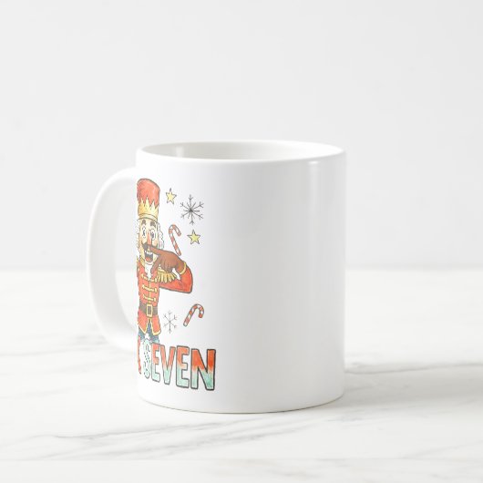 Funny Six Seven Meme Christmas Nutcracker Men Wome Kaffeetasse (Vorderseite Links)