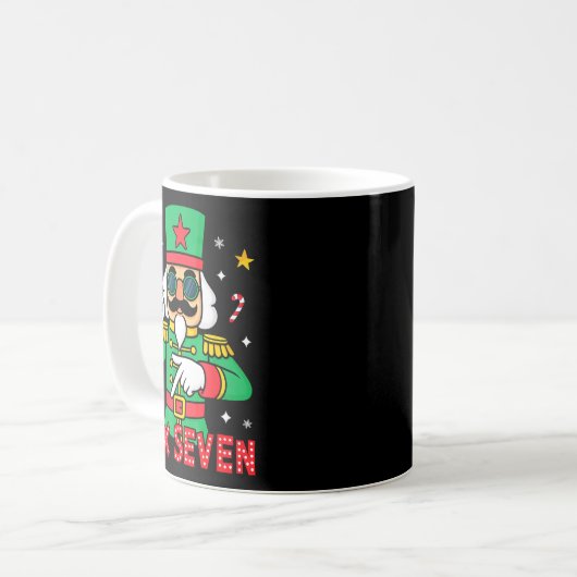 Funny Six Seven Meme Christmas Nutcracker Saying 6 Kaffeetasse (Vorderseite Links)