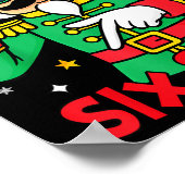 Funny Six Seven Meme Christmas Nutcracker Saying 6 Poster (Ecke)