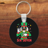 Funny Six Seven Meme Christmas Nutcracker Saying 6 Schlüsselanhänger (Vorderseite)